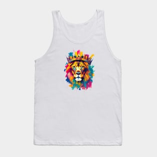 Colorful lion painting Tank Top